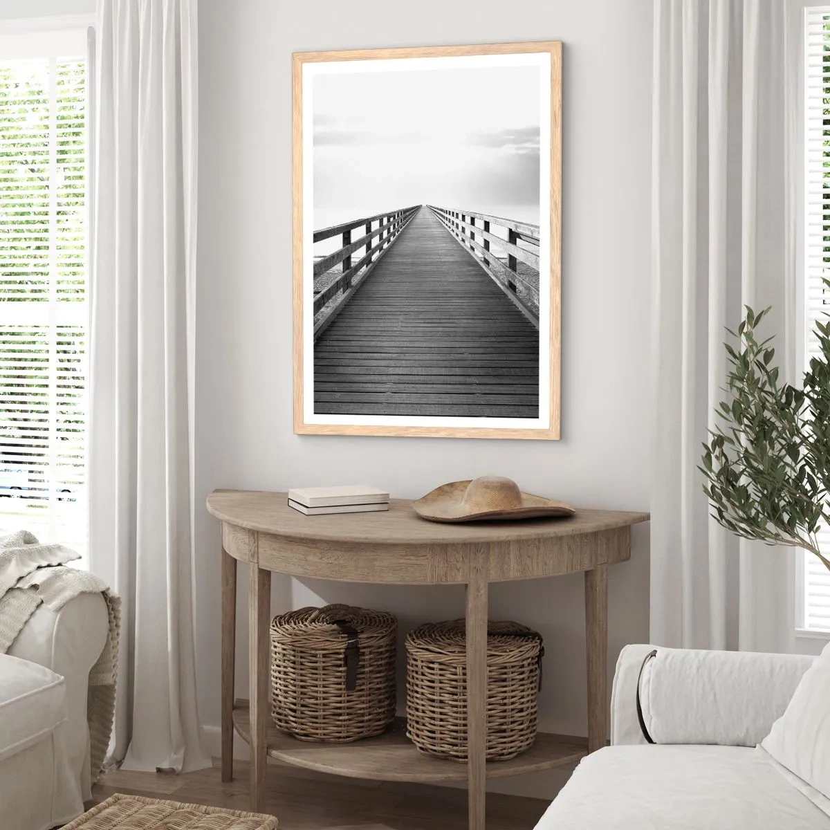 Poster in light oak frame - In the Distance… - 61x91 cm