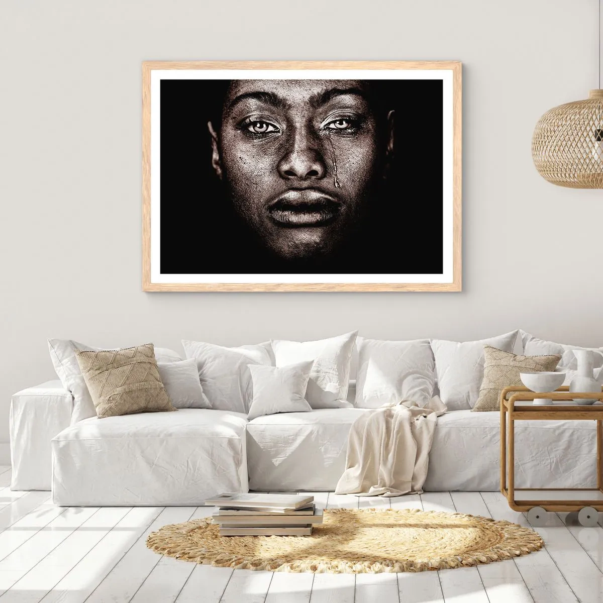 Poster in light oak frame - One Tear - 70x50 cm