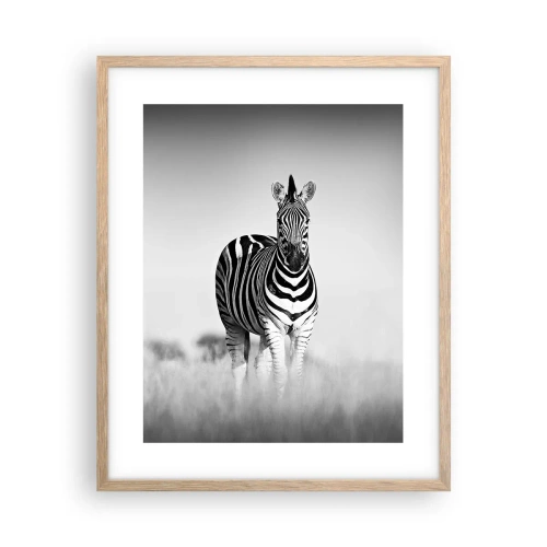 Poster in light oak frame - After All the World is Black and White - 40x50 cm