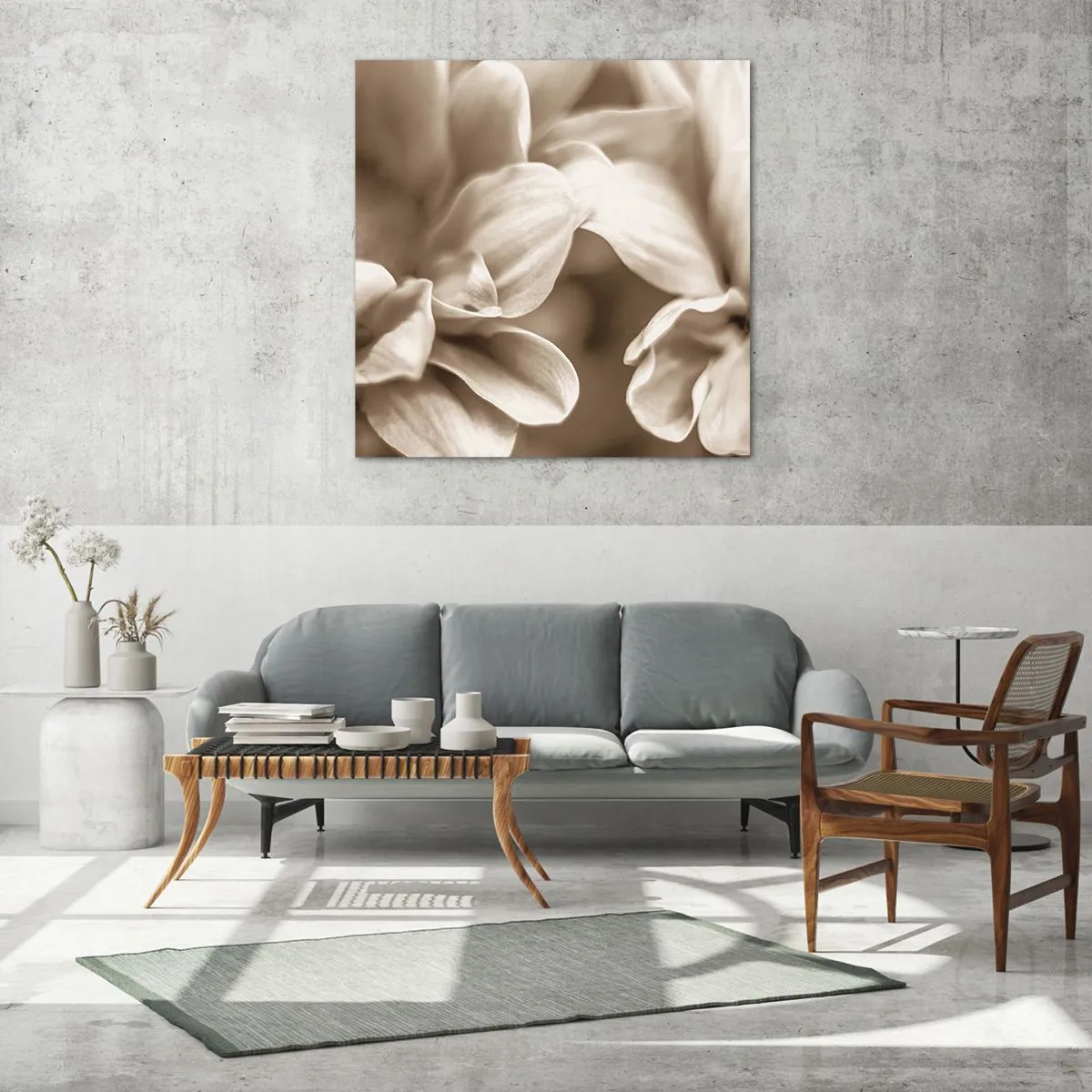 Glass picture - Soft as a Smile - 30x30 cm