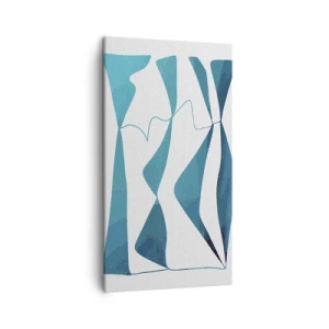 Canvas picture - Abstract: Turquoise Relation - 45x80 cm