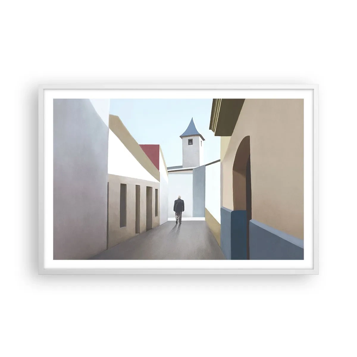 Poster in white frmae - Sunny Walk - 91x61 cm