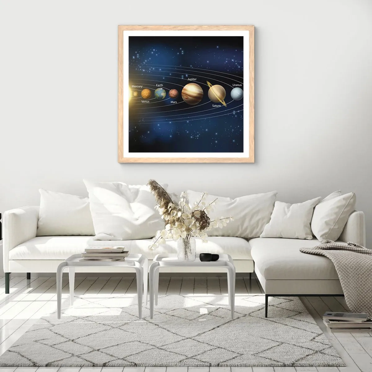 Poster in light oak frame - One in Ten - 40x40 cm