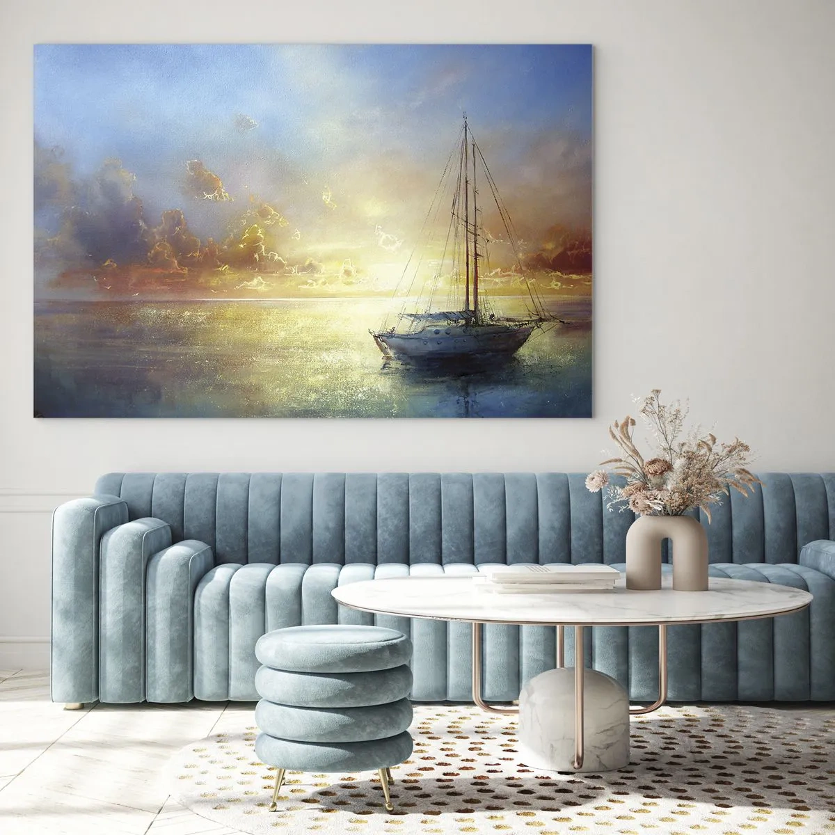 Glass picture - In a Golden Bay - 120x80 cm