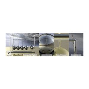 Photo Wallpaper Sample Premium Sand - Energy of the Light - Newton's pendulum, Physics, Abstraction - 100x30 cm