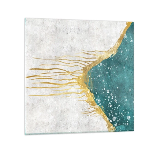 Glass picture - Golden Tide - 70x70 cm
