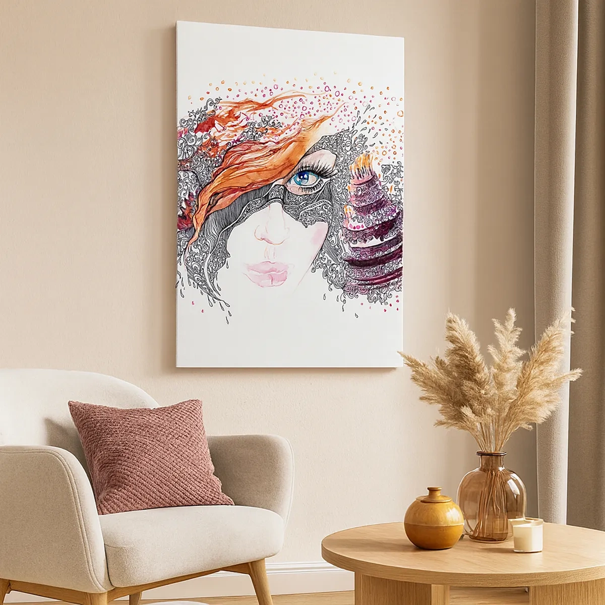Canvas picture - With Her everyday Is Holiday - 50x70 cm
