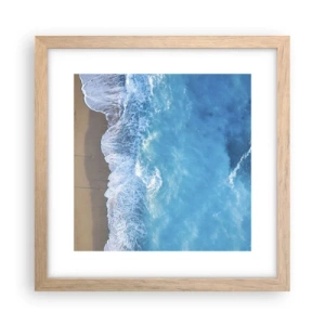 Poster in light oak frame - Power of the Blue - 30x30 cm