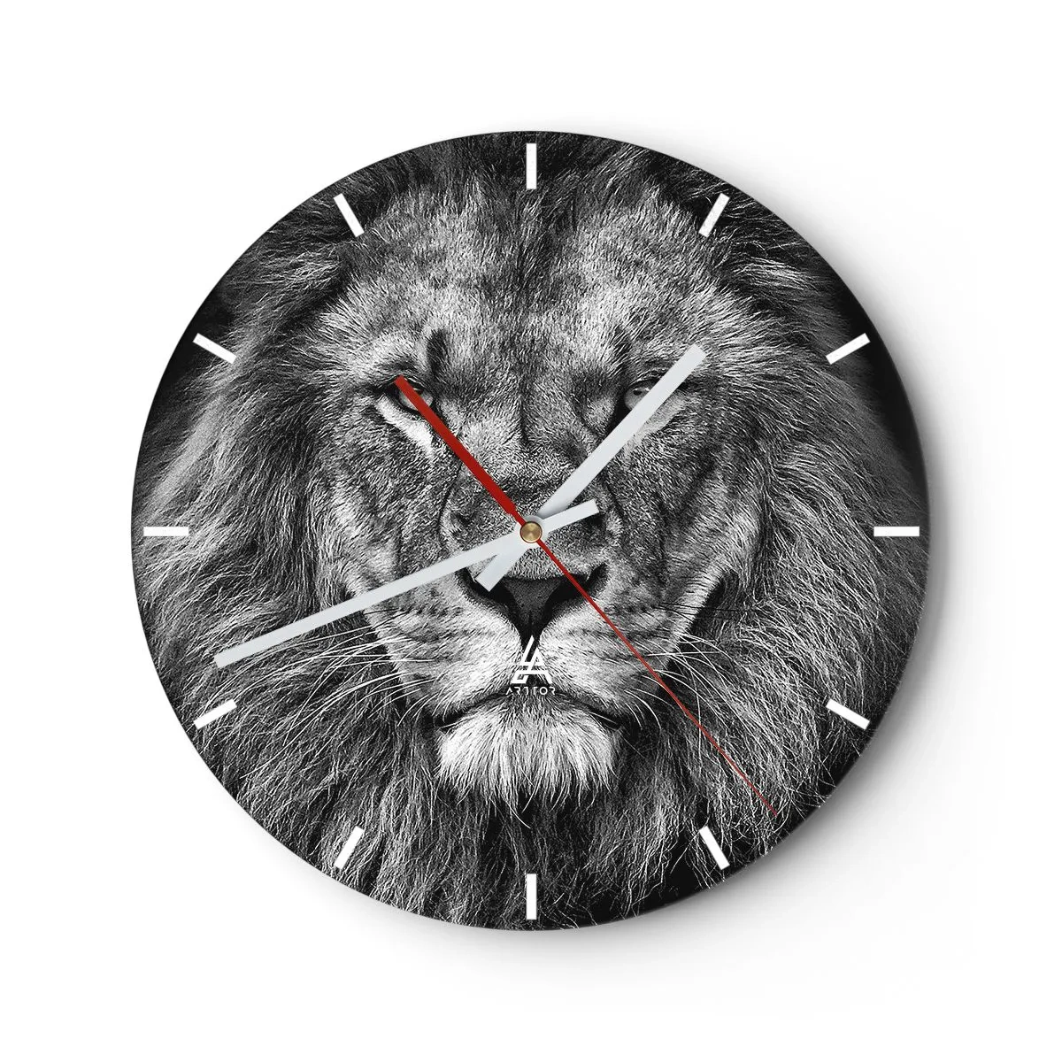 Wall clock - Clock on glass - In Coronation Clothes - 40x40 cm