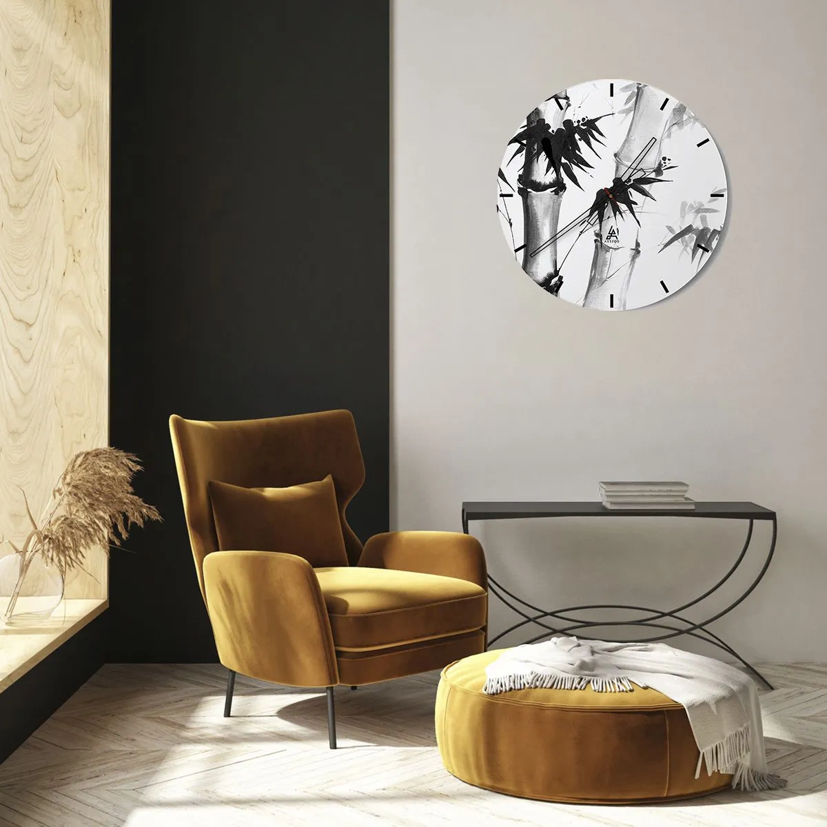 Wall clock - Clock on glass - Close-up to the Orient - 40x40 cm
