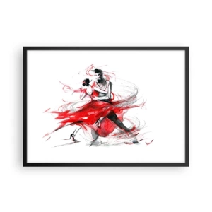 Poster in black frame - Tango - Rhythm of Passion - 70x50 cm