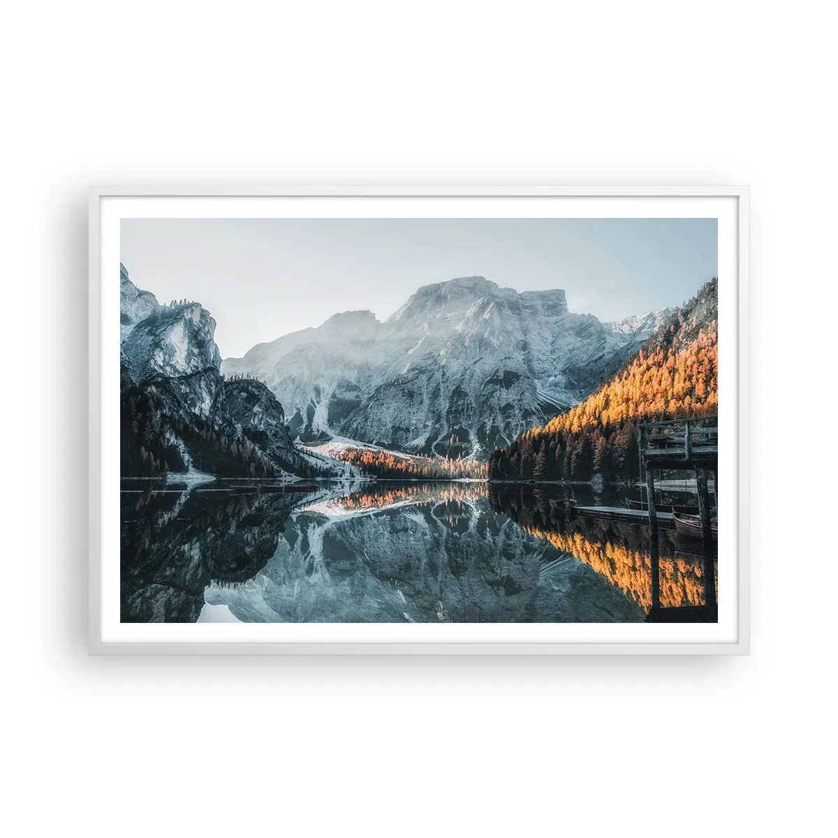 Poster in white frmae - Mirror Landscape - 100x70 cm