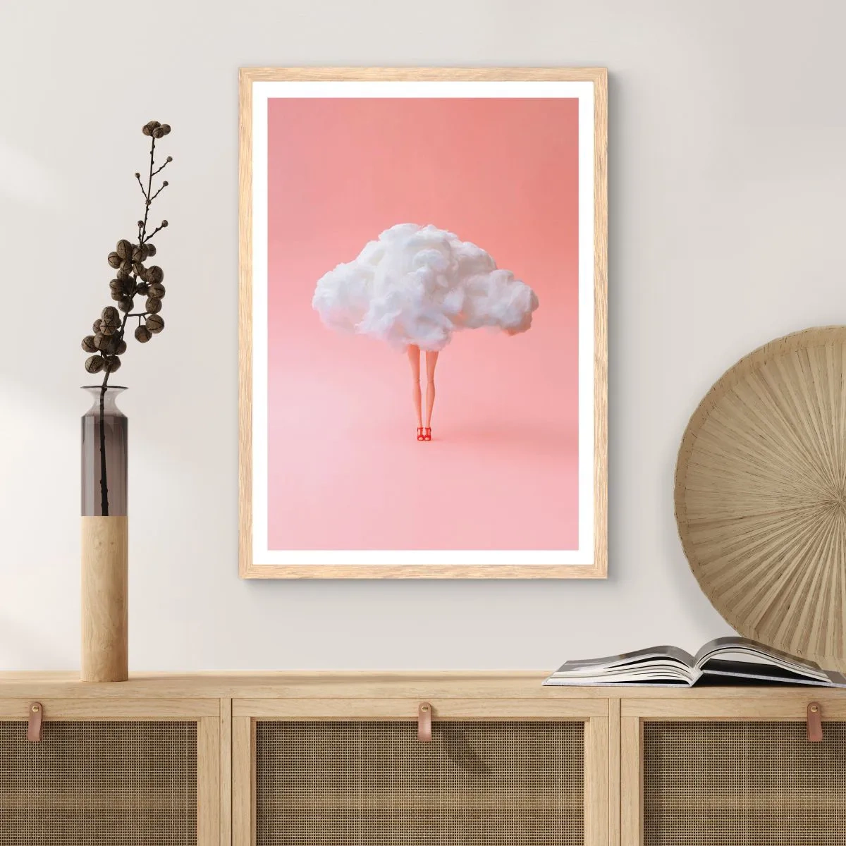 Poster in light oak frame - Sweet Promise - 30x40 cm