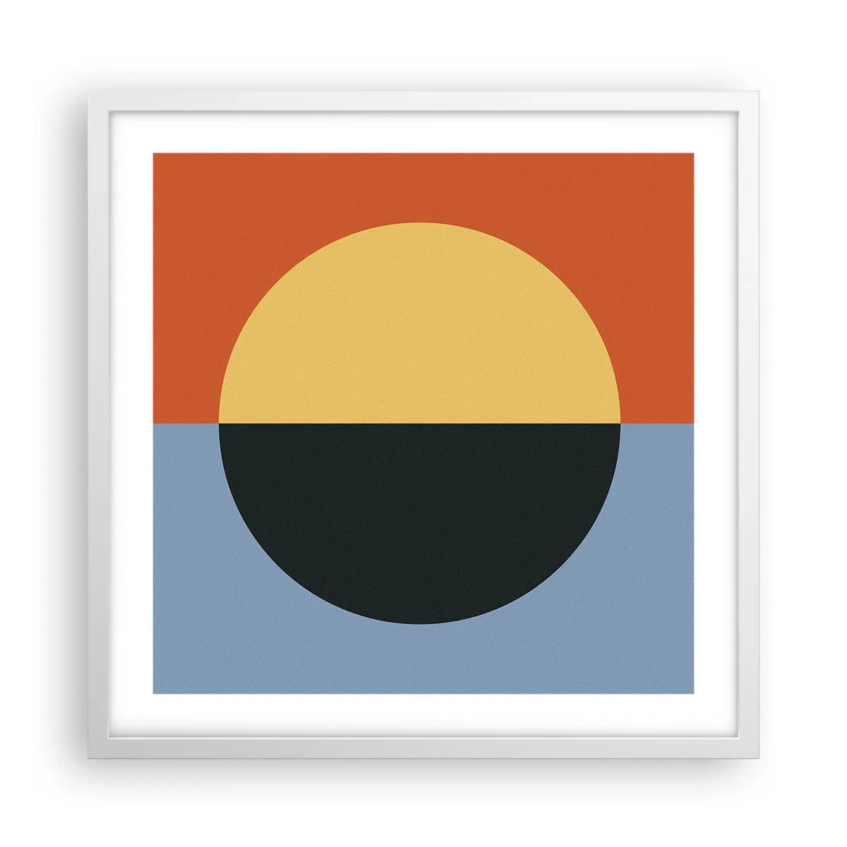 Poster in white frmae - Composition of Warm and Cool - 50x50 cm