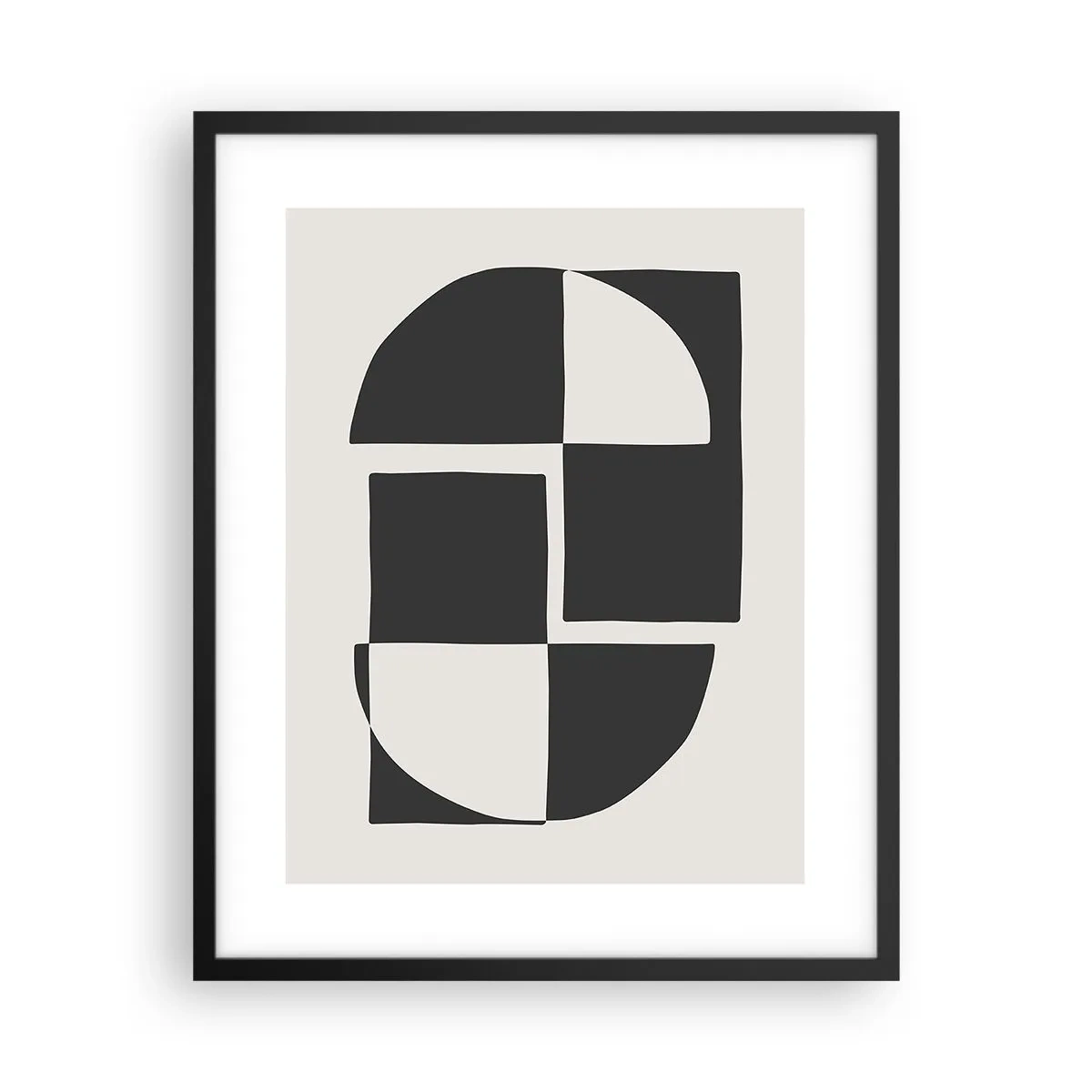 Poster in black frame - Antithesis-Synthesis - 40x50 cm