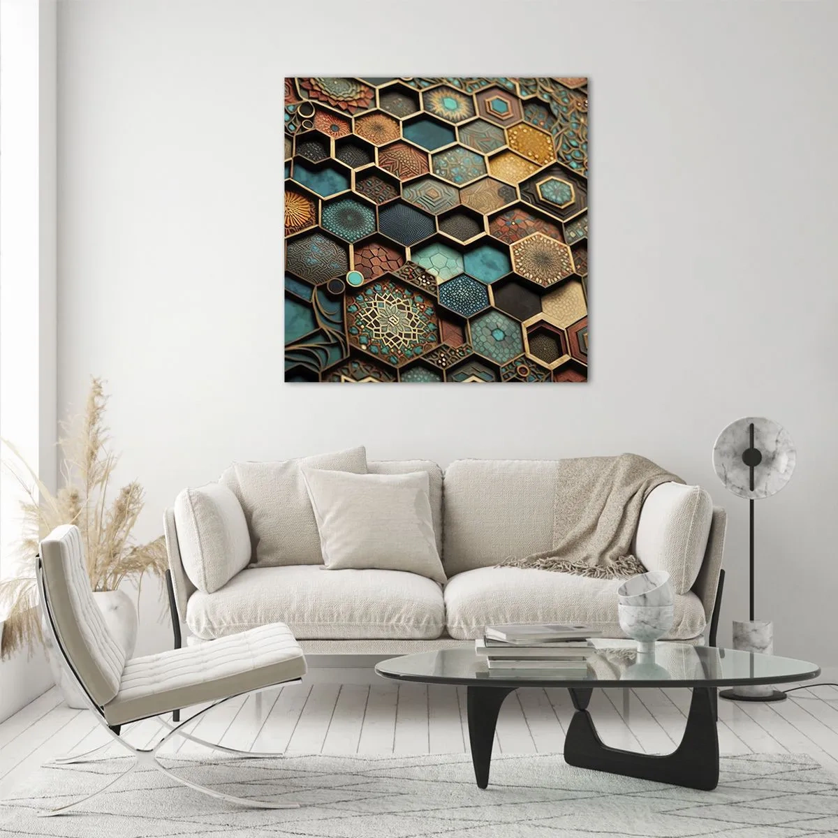 Glass picture - Arabic Ornaments - Variation - 40x40 cm