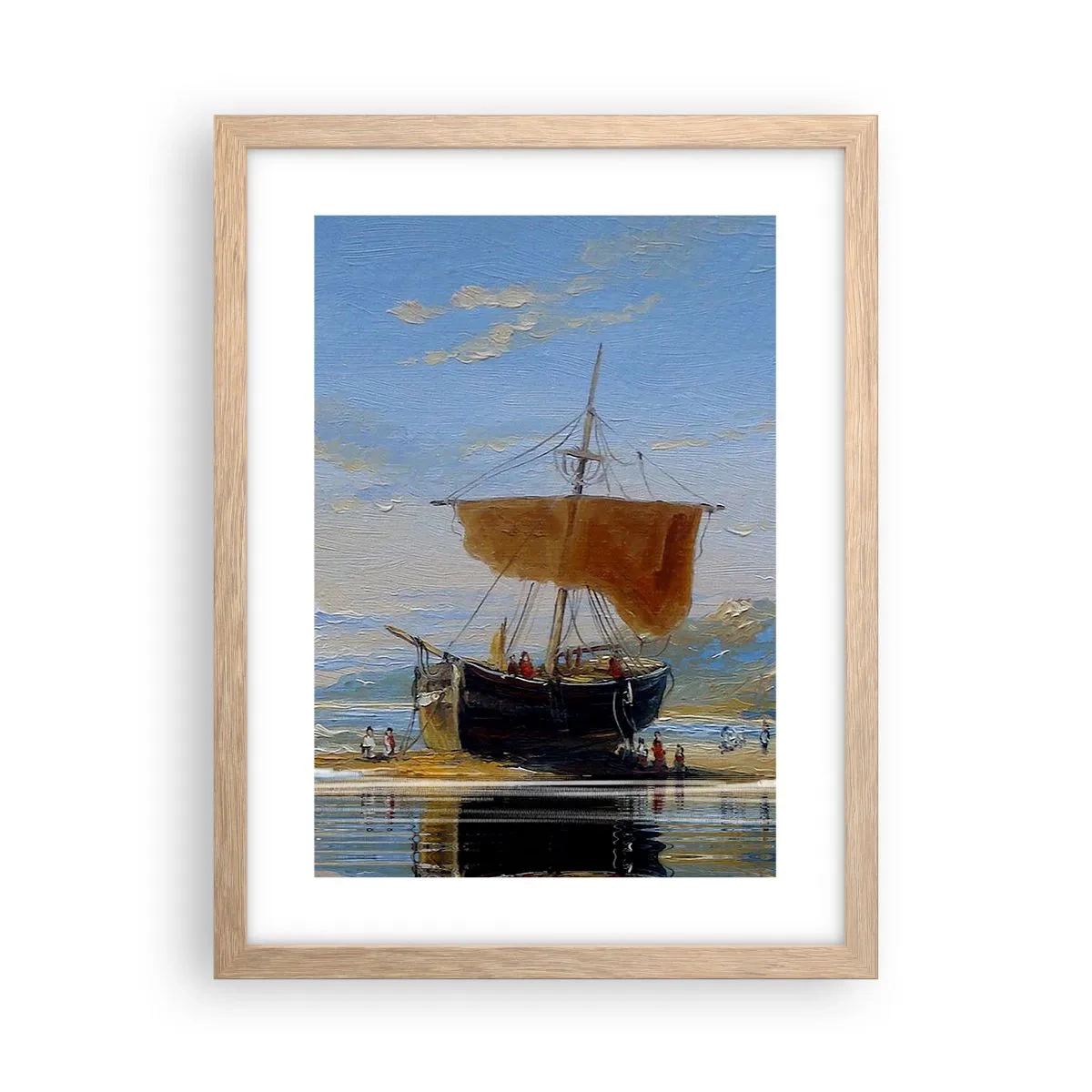 Poster in light oak frame - Water, Earth, Air - 30x40 cm