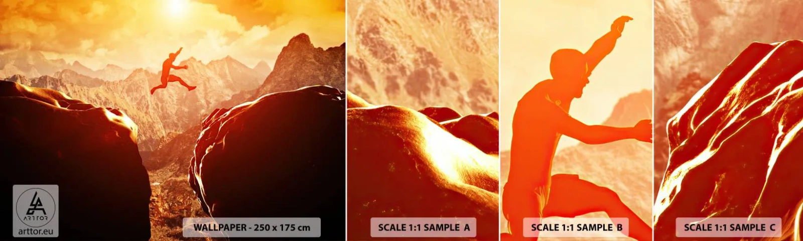 Photo Wallpaper Sample Standard Eco - Crossing Borders - Sport, Climbing, Landscape - 100x30 cm