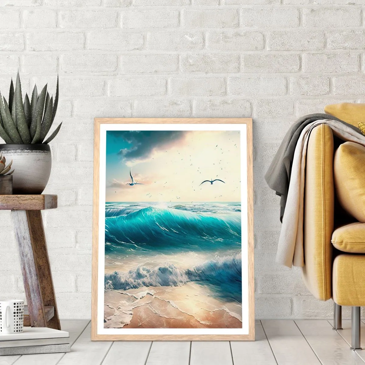 Poster in light oak frame - It Hums Especially for You - 30x40 cm