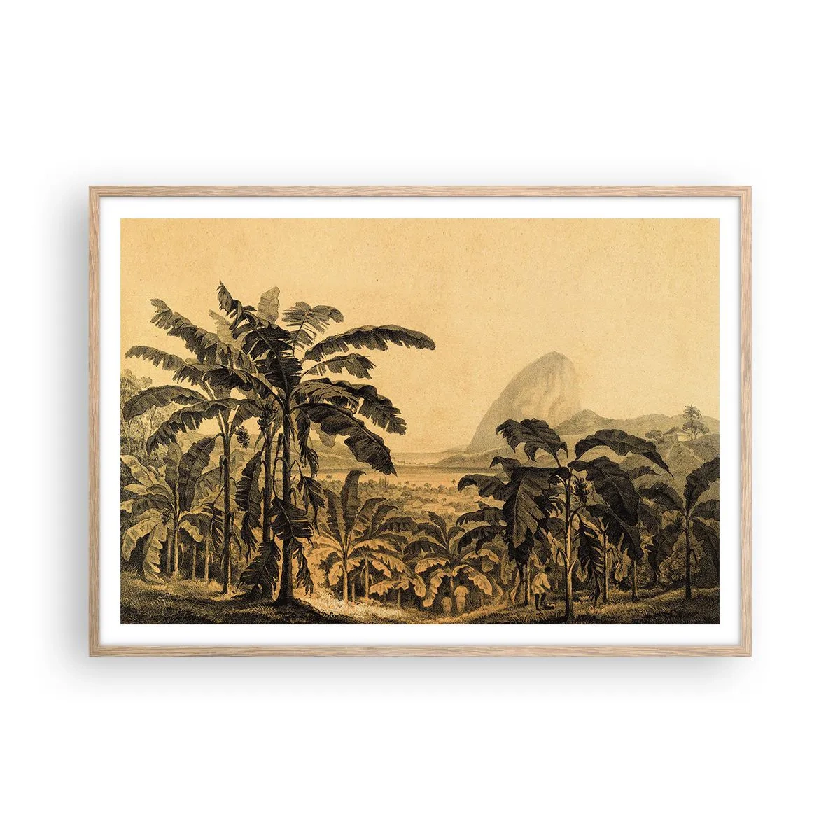 Poster in light oak frame - In Colonial Character - 100x70 cm