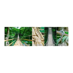 Photo Wallpaper Sample Premium Sand - Small Bridge over the Green - Landscape, Jungle, Philippines - 100x30 cm
