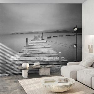 Self-Adhesive Photo Wallpaper Deluxe Sticker - In a Faraway Land - Landscape, Wooden Bridge, Łódź - 500x350 cm