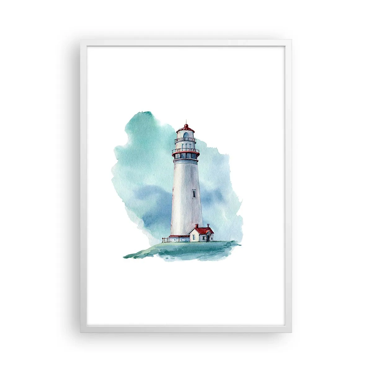 Poster in white frmae - Gentle Sister of Blue - 50x70 cm