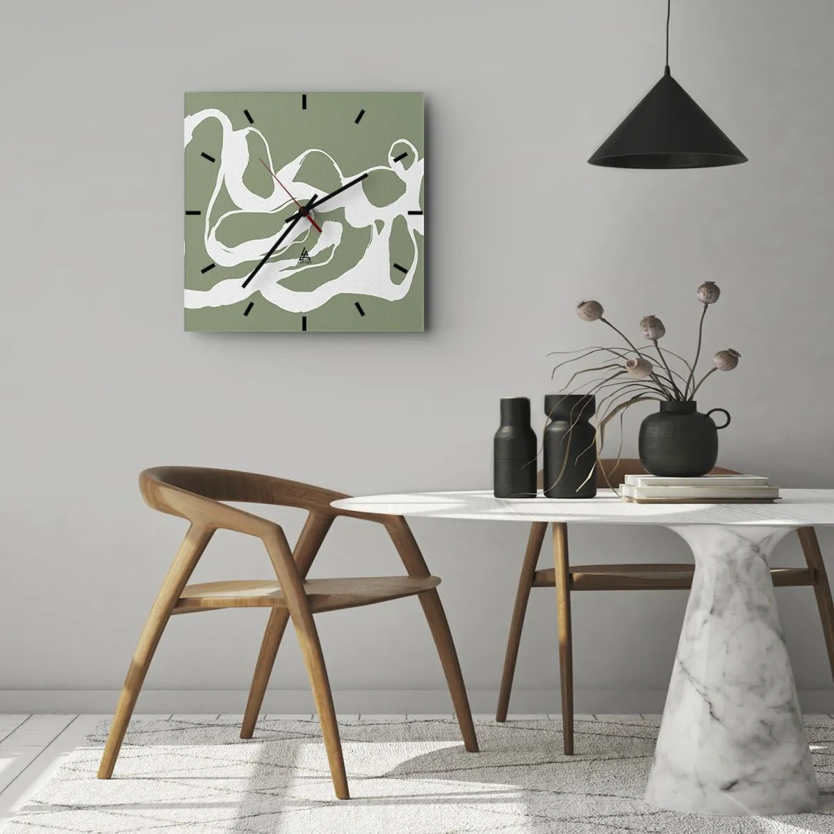 Wall clock - Clock on glass - The Call of Space - 40x40 cm