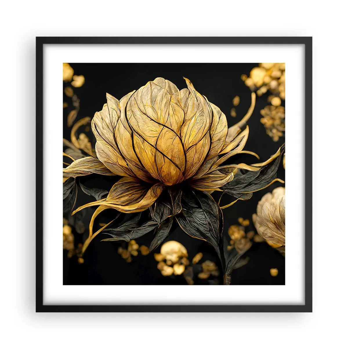 Poster in black frame - Subtle Fragility - 50x50 cm