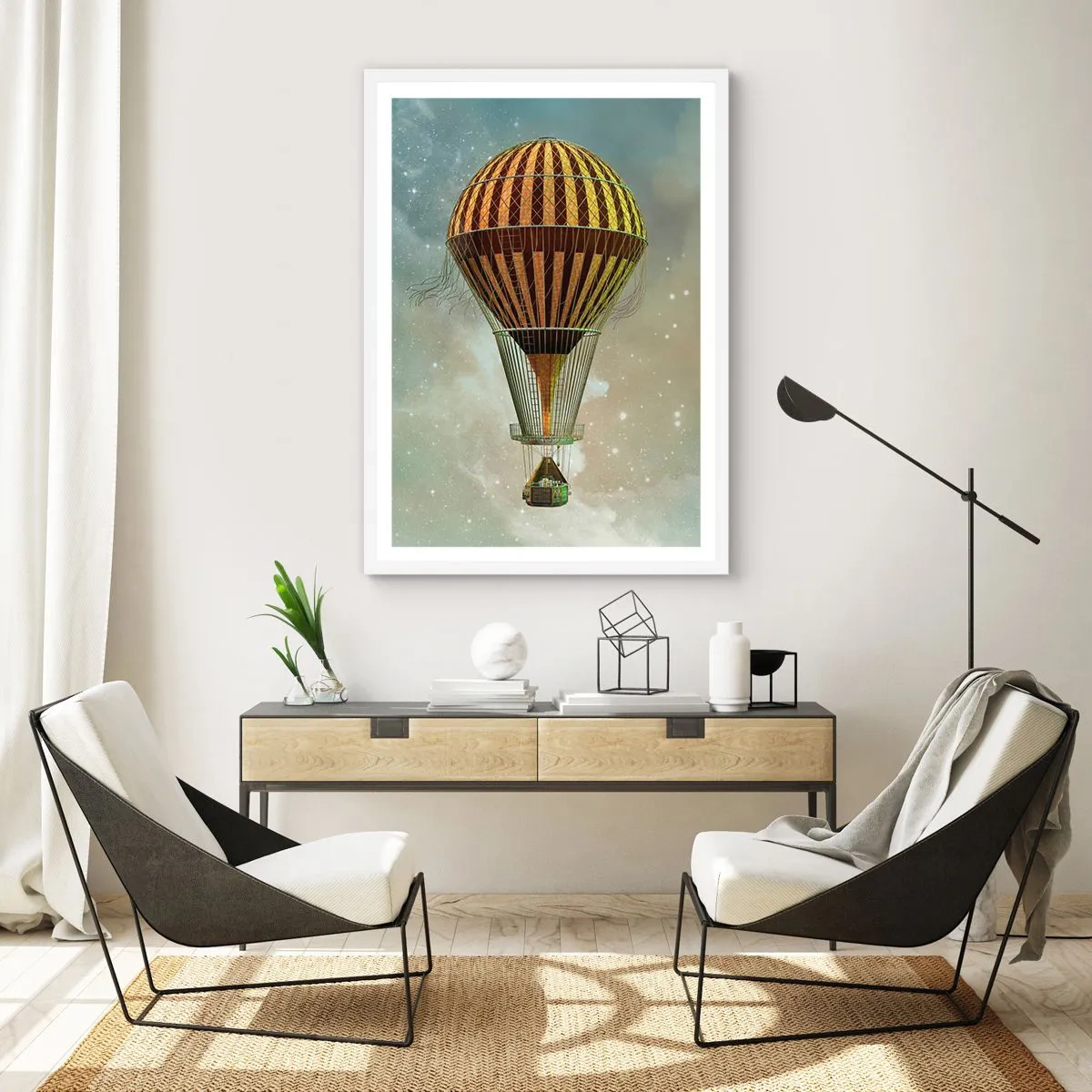 Poster in white frmae - Pioneer Flight - 70x100 cm