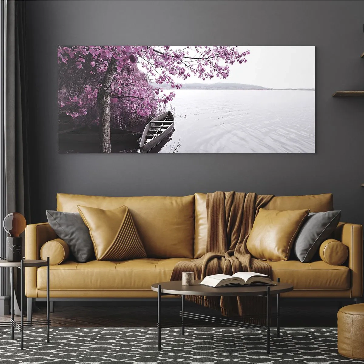 Glass picture - In Pink Silence - 120x50 cm