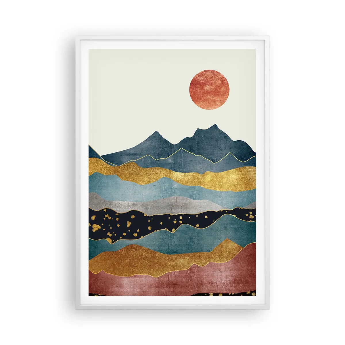 Poster in white frmae - Cross Section of the World - 70x100 cm