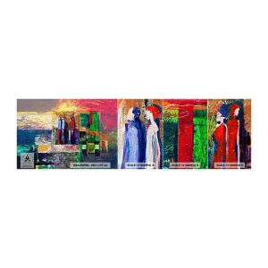 Photo Wallpaper Sample Self-Adhesive Deluxe Sticker - Relations and Emotions - Abstraction, People, Piece - 100x30 cm