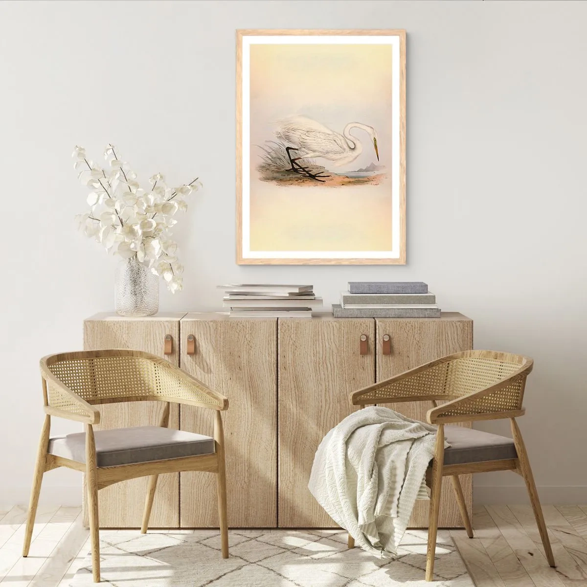 Poster in light oak frame - Lady on the Marsh - 40x50 cm
