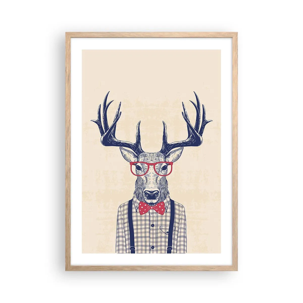 Poster in light oak frame - Fun Extravagance - 50x70 cm