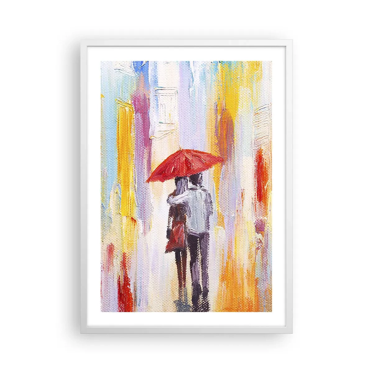 Poster in white frmae - Let It rain - 50x70 cm