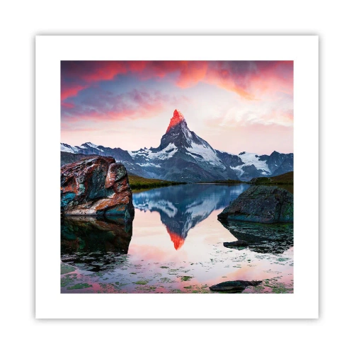 Poster - Heart of the Mountains Is Hot - 40x40 cm
