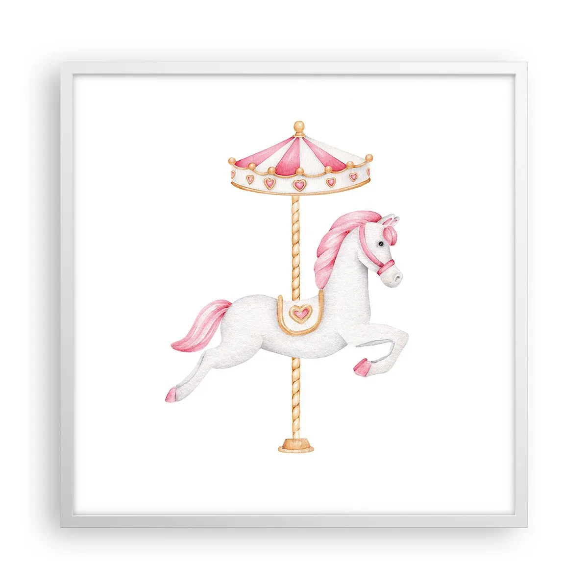 Poster in white frmae - Off the Hoofs - 60x60 cm