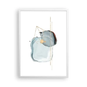 Poster in white frmae - Study of a Raindrop - 50x70 cm