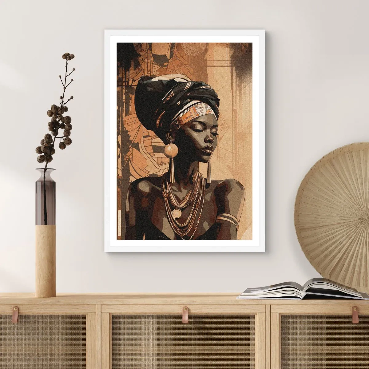 Poster in white frmae - African Majesty - 61x91 cm