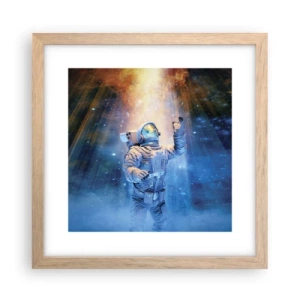 Poster in light oak frame - Finally at the Destination - 30x30 cm