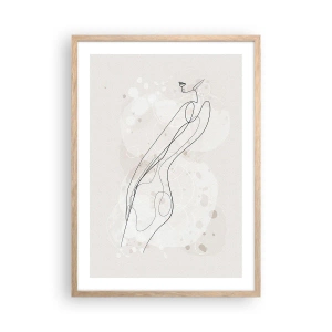 Poster in light oak frame - One Look Will Not Be Enough - 50x70 cm