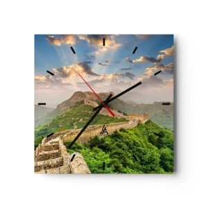 Wall clock - Clock on glass - Neverending Grandeur - 30x30 cm