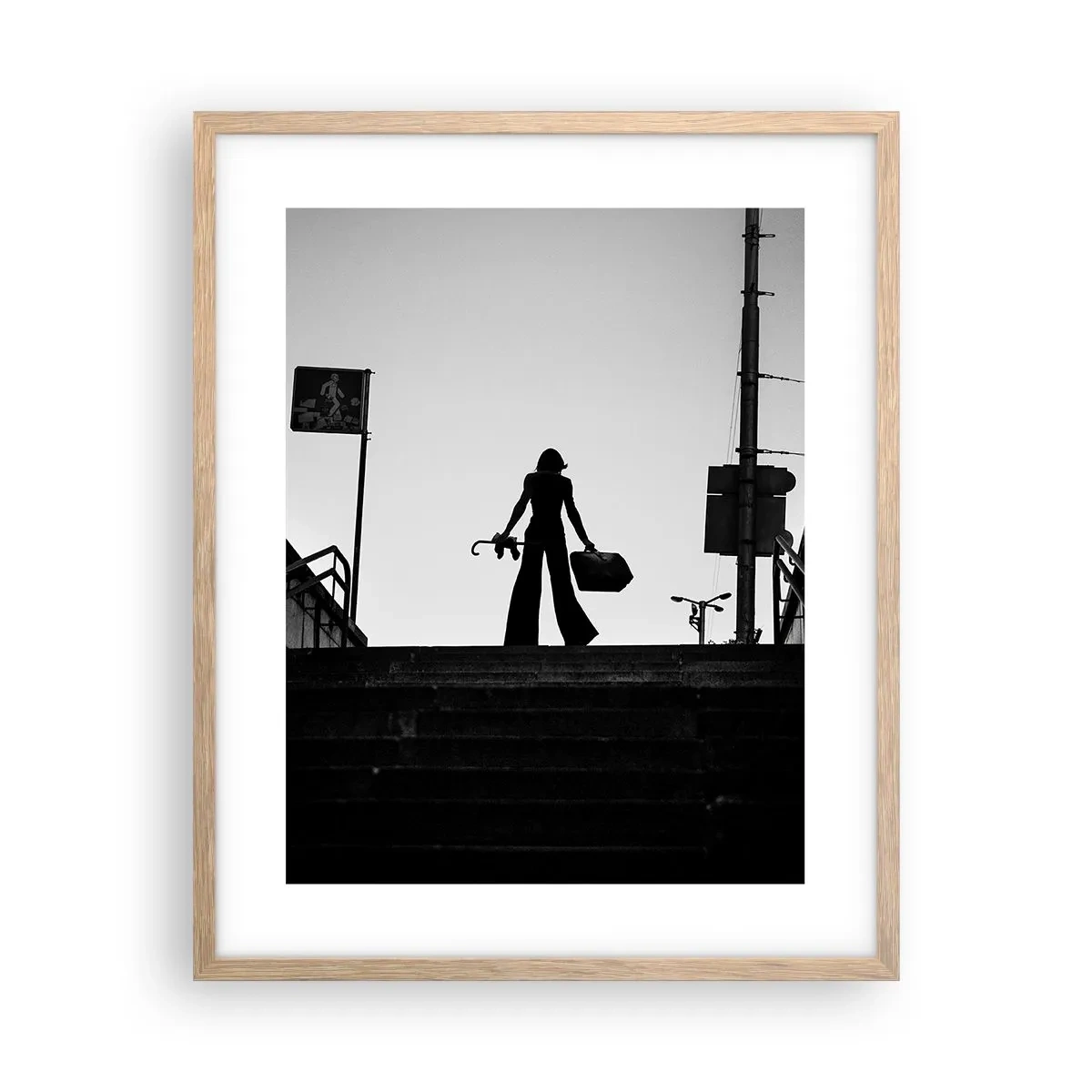 Poster in light oak frame - City Wander - 40x50 cm