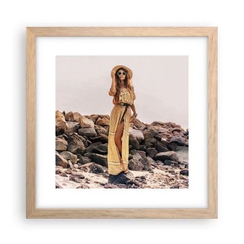 Poster in light oak frame - The Magic of Stones - 30x30 cm