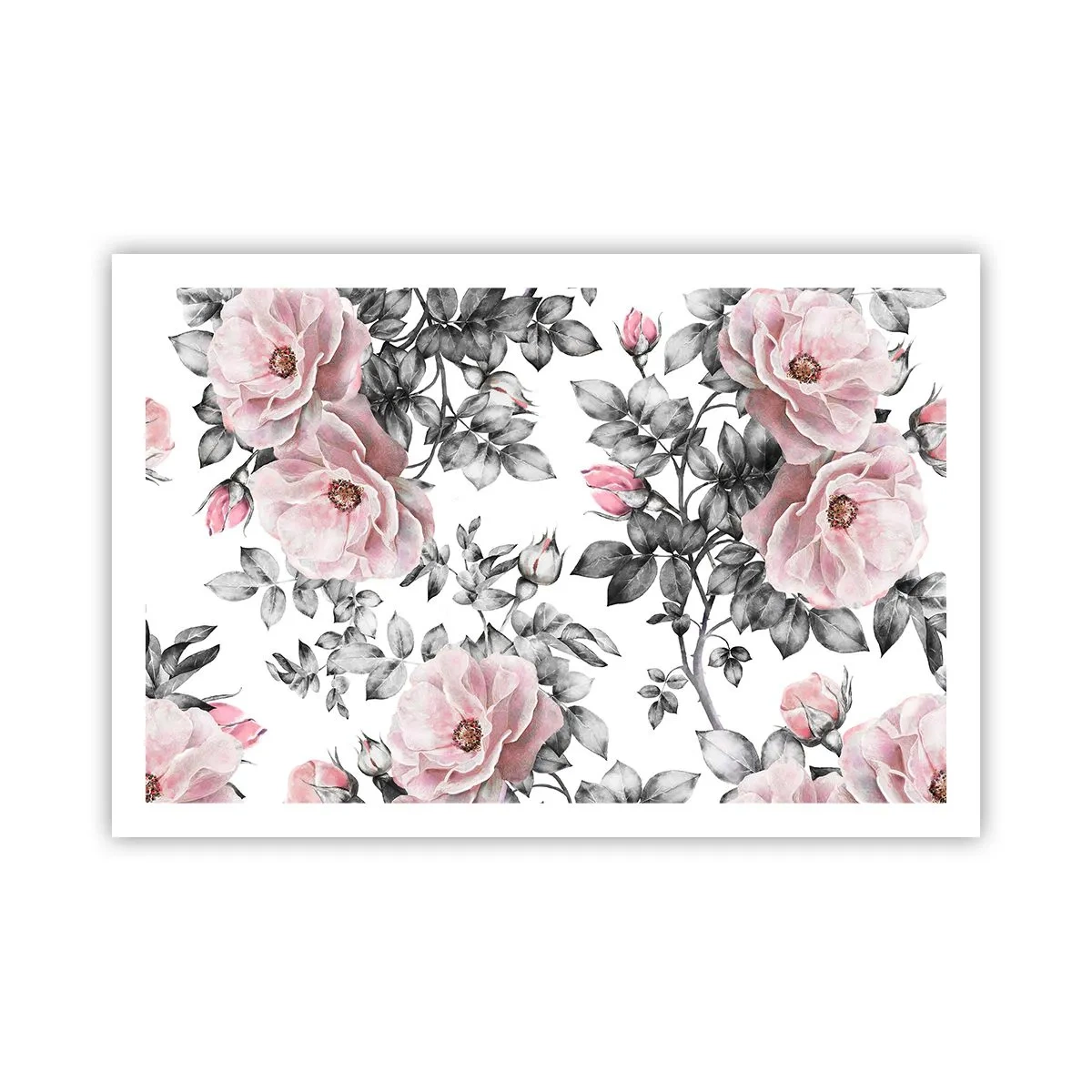 Poster - Getting Lost in Rose Flowers - 91x61 cm