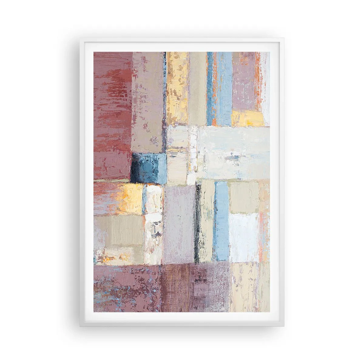 Poster in white frmae - Calm of Geometry - 70x100 cm