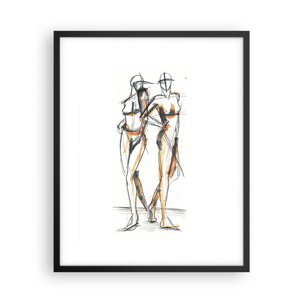 Poster in black frame - Study of Grace - 40x50 cm