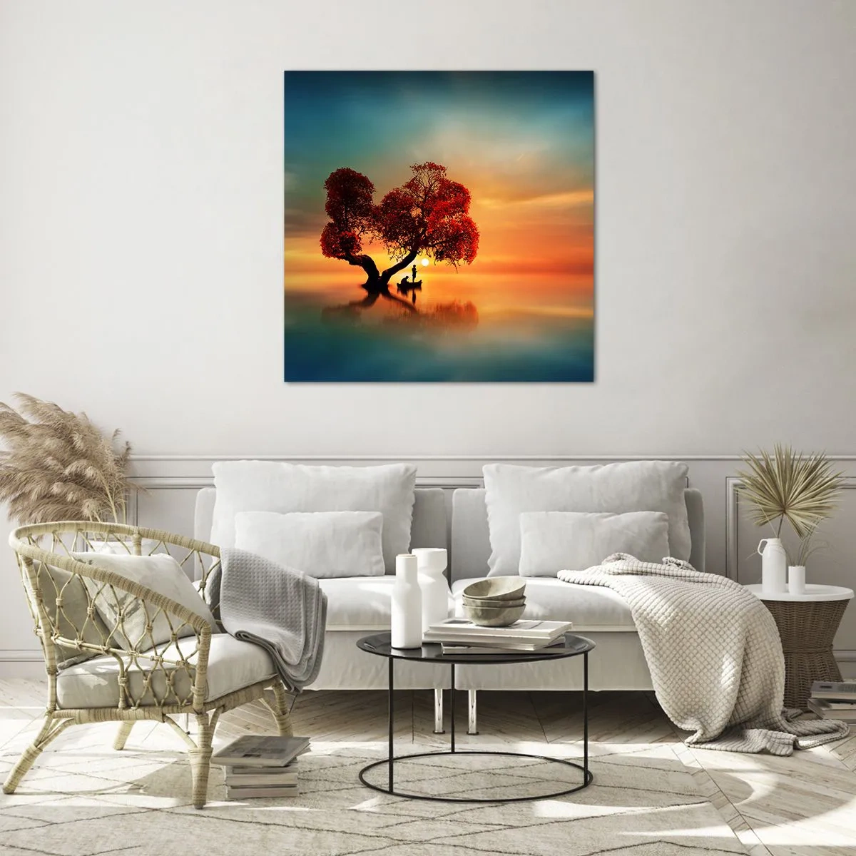 Glass picture - Far Away and Lost to the World - 40x40 cm