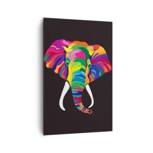 Canvas picture - Elephant That Enjoyed Rainbow Bath - 80x120 cm